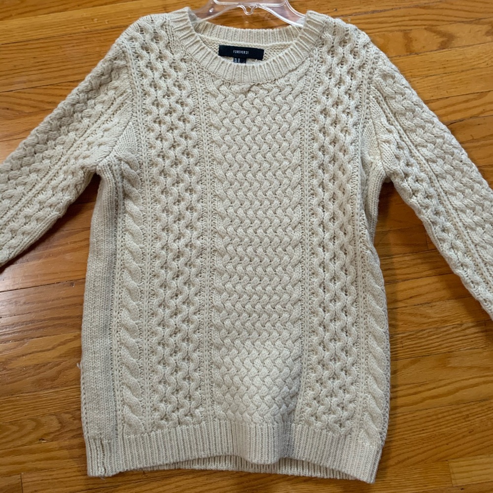 Cream colored forever 21 sweater